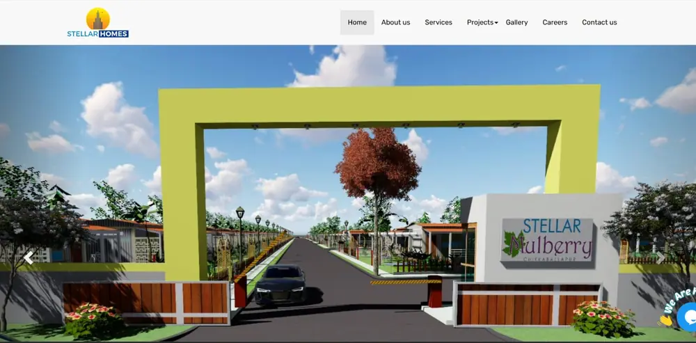 Stellar Homes website - web design portfolio of Smgs Digi Marketers