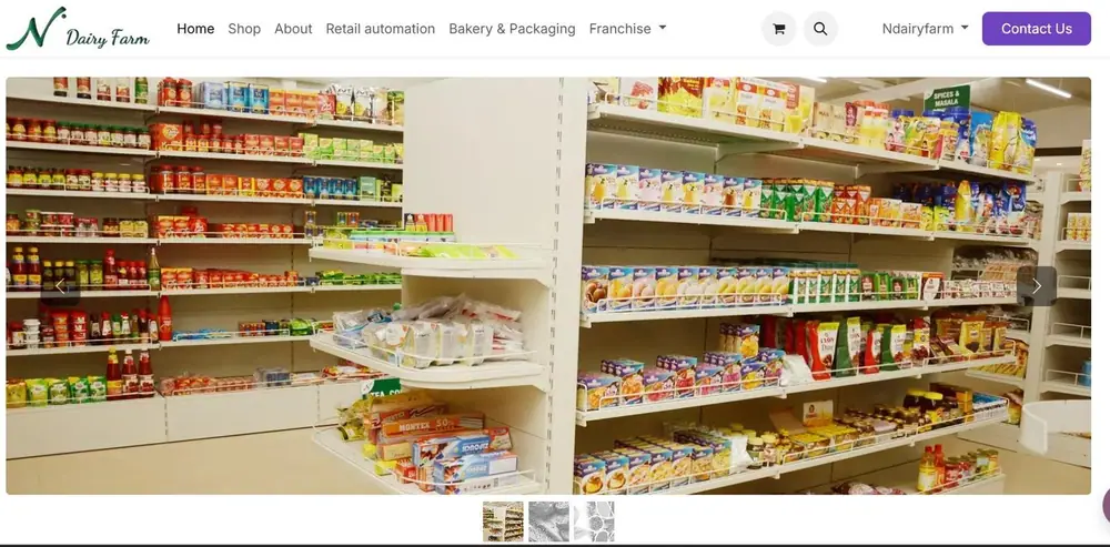 N Dairy Farm ecommerce website - web design portfolio of Smgs Digi Marketers