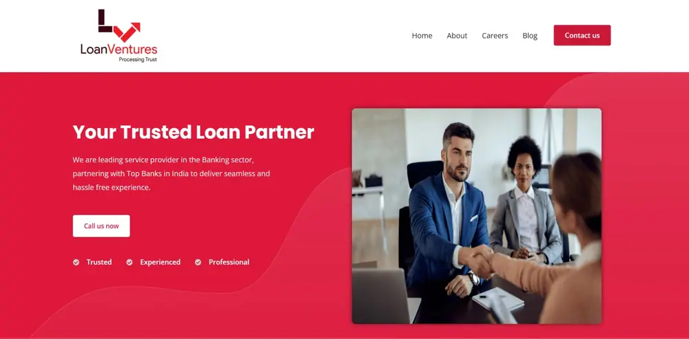 Loan Ventures website - web design portfolio of Smgs Digi Marketers