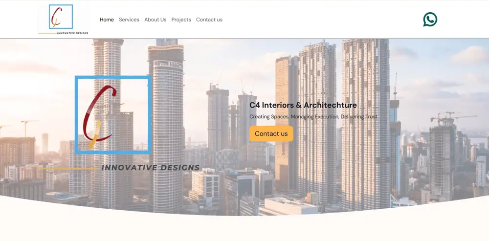 C4 Interiors website - web design portfolio of Smgs Digi Marketers